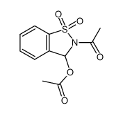 3-acetoxy-2-acetyl-2,3-dihydro-benz[d]isothiazole-1,1-dioxide结构式