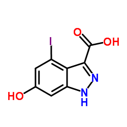 4-IODO-6-HYDROXY-3-(1H)INDAZOLE CARBOXYLIC ACID structure