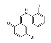 4-bromo-6-[(2-chloroanilino)methylidene]cyclohexa-2,4-dien-1-one Structure