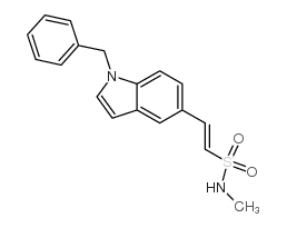 (1E)-N-Methyl-2-[1-(phenylmethyl)-1H-indol-5-yl]ethenesulfonamide结构式