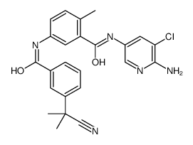 N-(6-氨基-5-氯-3-吡啶)-5-[[3-(1-氰基-1-甲基乙基)苯甲酰基]氨基]-2-甲基苯甲酰胺结构式