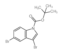 1-Boc-3,5-二溴吲哚结构式