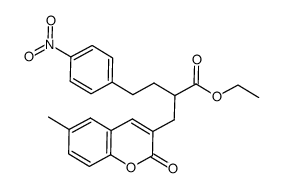 2-(6-methyl-2-oxo-2H-chromen-3-ylmethyl)-4-(4-nitrophenyl)-butyric acid ethyl ester结构式