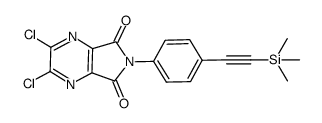 2,3-dichloro-6-[4-(trimethylsilyl)ethynylphenyl]-5H-pyrrolo[3,4-b]pyrazine-5,7(6H)-dione Structure