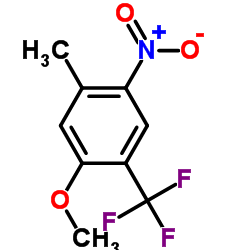 2-甲氧基-4-甲基-5-硝基三氟甲苯结构式