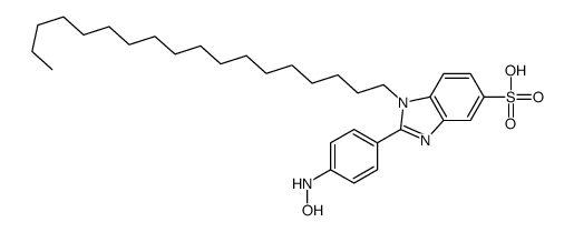 2-[4-(hydroxyamino)phenyl]-1-octadecyl-1H-benzimidazole-5-sulphonic acid结构式
