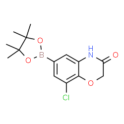 3-氧代-8-氯-3,4-二氢-2H-苯并[B][1,4]噁嗪-6-硼酸频哪醇酯结构式