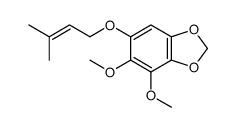4,5-dimethoxy-6-(3-methylbut-2-enoxy)-1,3-benzodioxole Structure