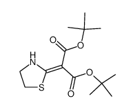 di-t-butyl 2-(thiazolidin-2-ylidene)malonate结构式
