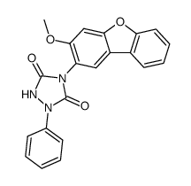 4-(3-methoxy-dibenzofuran-2-yl)-1-phenyl-[1,2,4]triazolidine-3,5-dione结构式