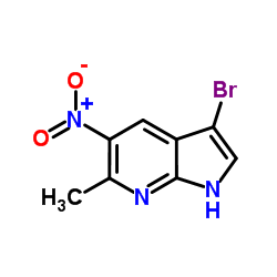 3-溴-6-甲基-5-硝基-7-氮杂吲哚结构式