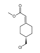 (4-Chloromethyl-cyclohexylidene)-acetic acid methyl ester Structure