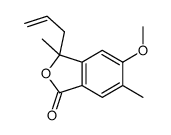 5-methoxy-3,6-dimethyl-3-prop-2-enyl-2-benzofuran-1-one Structure