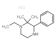 Piperazine,1-ethyl-2,2-dimethyl-3-phenyl-, hydrochloride (1:2)结构式