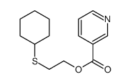 2-cyclohexylsulfanylethyl pyridine-3-carboxylate Structure