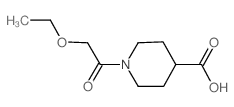 1-(乙氧基乙酰基)哌啶-4-羧酸结构式