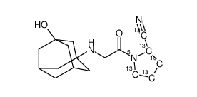 Vildagliptin-13C5,15N结构式