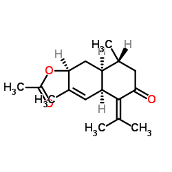 (4R,4AS,6S,8AR)-6-(乙酰基氧基)-3,4,4A,5,6,8A-六氢-4,7-二甲基-1-(1-甲基乙亚基)-2(1H)-萘酮结构式