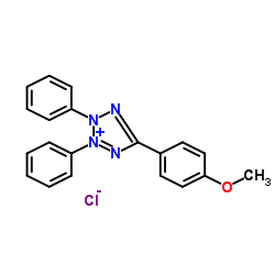 2,3-二苯基-5-(4-甲氧苯基)氯化四氮唑结构式