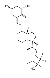 26,27-Dimethyl-24,24-difluoro-1,25-dihydroxyvitamin D3结构式