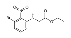(3-bromo-2-nitro-phenylamino)-acetic acid ethyl ester Structure