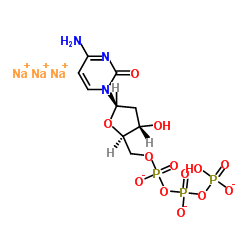 2'-脱氧胞苷-5'-三磷酸三钠盐结构式
