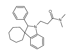 1'-(2"-dimethylcarbamoylethyl)-2'-phenylspiro[cycloheptane-1,3'-indoline]结构式