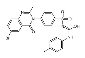 1-[4-(6-bromo-2-methyl-4-oxoquinazolin-3-yl)phenyl]sulfonyl-3-(4-methylphenyl)urea Structure
