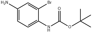 (4-氨基-2-溴-苯基)氨基甲酸叔丁酯结构式
