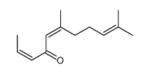 6,10-dimethylundeca-2,5,9-trien-4-one结构式