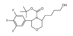 tert-butyl (5R)-3-(4-hydroxybutyl)-5-(3,4,5-trifluorophenyl)morph oline-4-carboxylate结构式