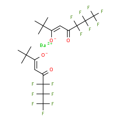 双(6,6,7,7,7,8,8,8-七氟-2,2-二甲基-3,5-辛二酸钡)钡[Ba(FOD)2]结构式