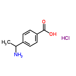 4-(1-Aminoethyl)benzoicacidhydrochloride Structure