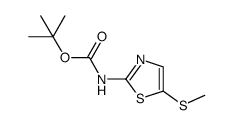 tert-butyl (5-(methylthio)thiazol-2-yl)carbamate结构式