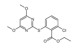 ethyl 2-chloro-6-(4,6-dimethoxypyrimidin-2-yl)sulfanylbenzoate Structure