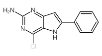 4-氯-6-苯基-5H-吡咯并[3,2-d]嘧啶-2-胺结构式
