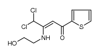 4,4-dichloro-3-(2-hydroxyethylamino)-1-(thien-2-yl)-2-buten-1-one结构式