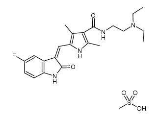 sunitinib methanesulfonic acid Structure