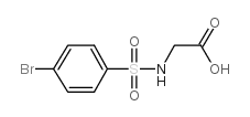 2-(4-溴苯基磺酰氨基)乙酸结构式
