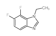 1-乙基-6,7-二氟苯并咪唑结构式