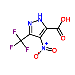 4-Nitro-3-(trifluoromethyl)-1H-pyrazole-5-carboxylic acid structure