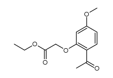(2-acetyl-5-methoxy-phenoxy)-acetic acid ethyl ester结构式