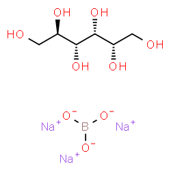 Glucitol, borate, sodium salt structure
