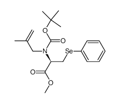 methyl (R)-2-((tert-butoxycarbonyl)(2-methylallyl)amino)-3-(phenylselanyl)propanoate结构式