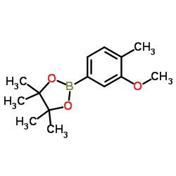2-(3-甲氧基-4-甲基苯基)-4, 4, 5, 5-四甲基-1, 3, 2-二氧硼杂环戊烷结构式