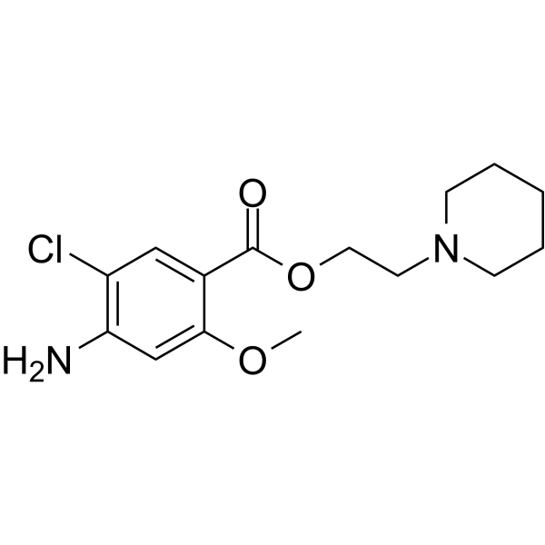 2-piperidin-1-ylethyl 4-amino-5-chloro-2-methoxybenzoate结构式