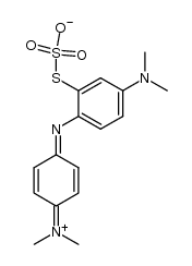 (4-dimethylamino-phenyl)-(4-dimethylamino-2-sulfomercapto-phenyl)-azamethinium-betaine Structure