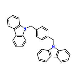 9,9'-[1,4-亚苯基二(亚甲基)]二-9H-咔唑结构式