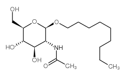 壬基-2-乙酰氨基-2-脱氧-β-D-葡萄糖苷结构式