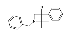 1-benzyl-3-chloro-2,2-dimethyl-3-phenylazetidine结构式